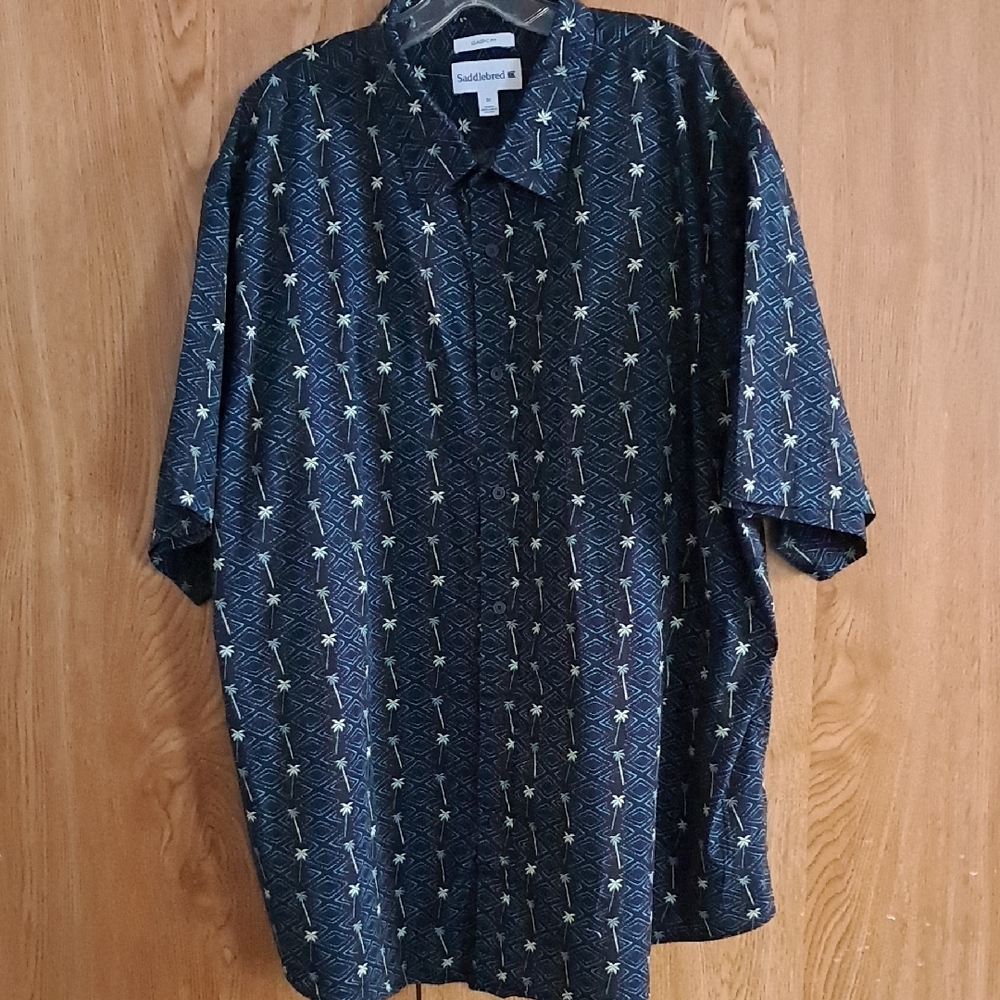 Saddlebred Black and Blue Casual Button Down Shirt